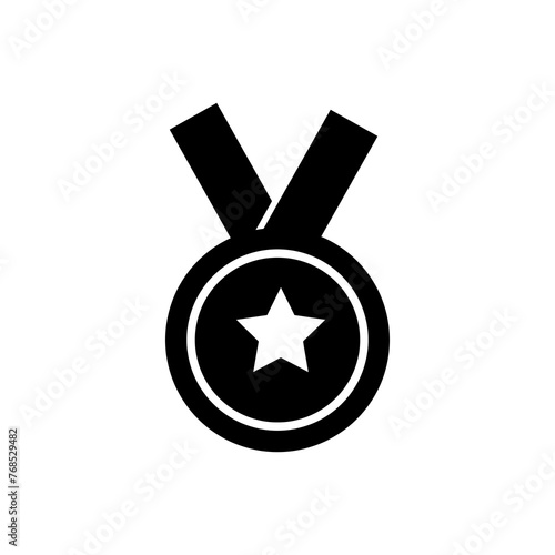 Medal Vector icon. Achieve vector simple flat illustration on white background..eps