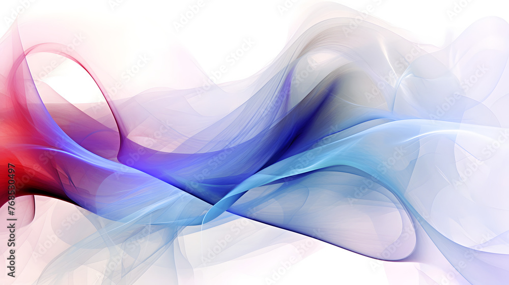 Obraz premium Digital smoky flowing red and blue curve abstract graphic poster web page PPT background