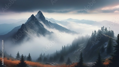 Mist-Enshrouded Peak