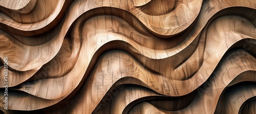 3d wood carved texture, carved pattern of dark and light organic shapes, wood grain