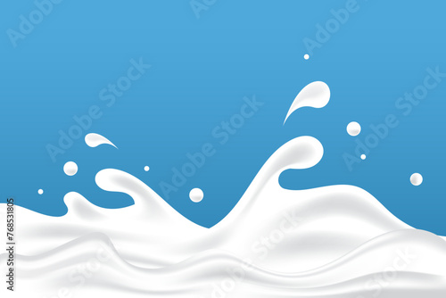 milky waves background. additional elements of milk design