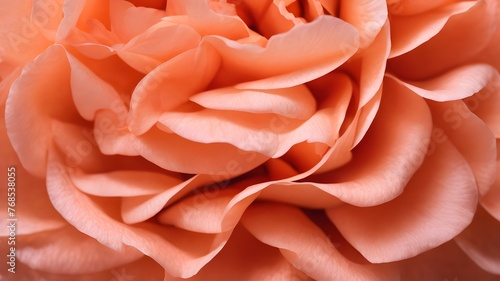 Close-up to salmon color petals. Pattern of petals.