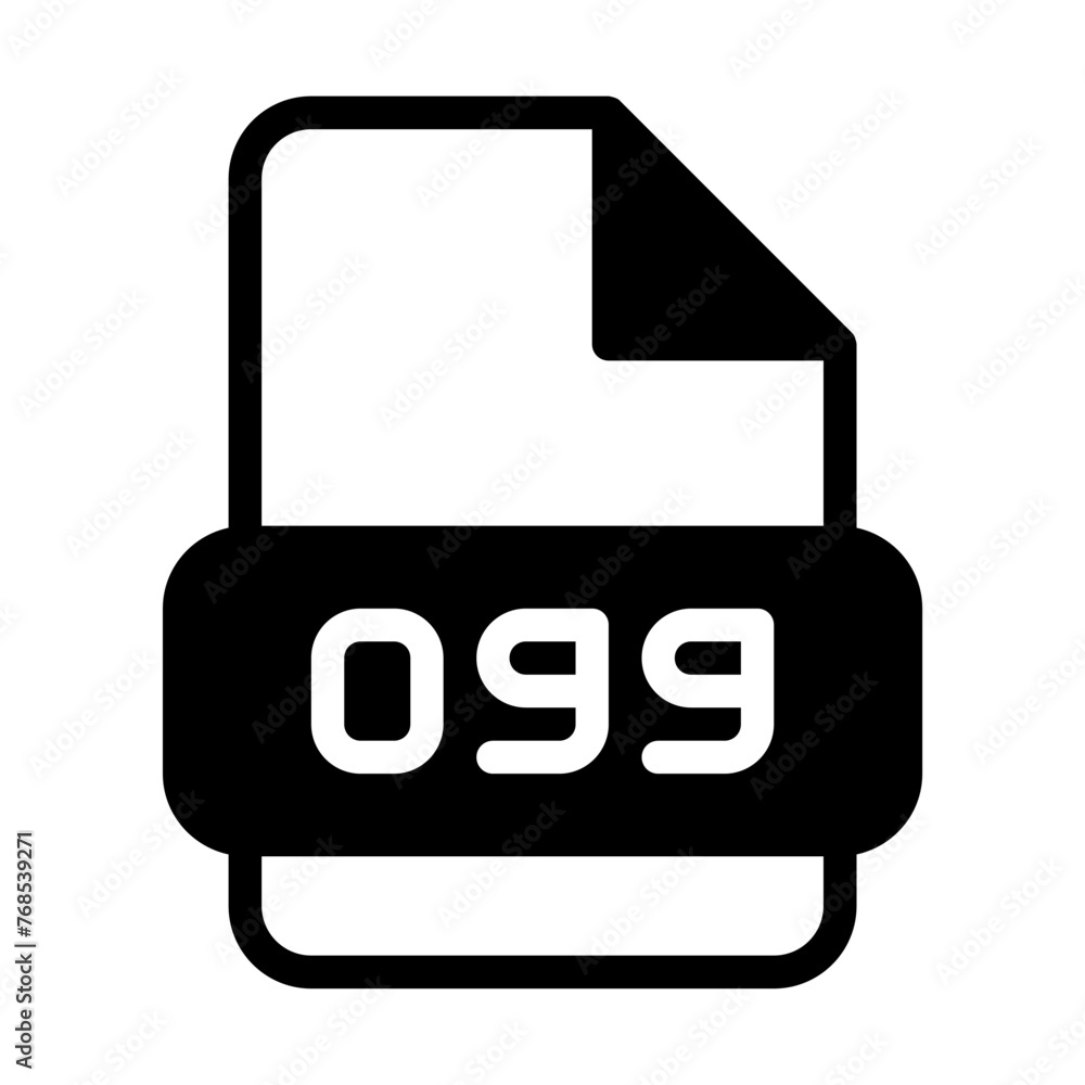 Ogg file format video icons. web files label icon. Vector illustration. Ogg file format video icons. web files label icon. Vector illustration.