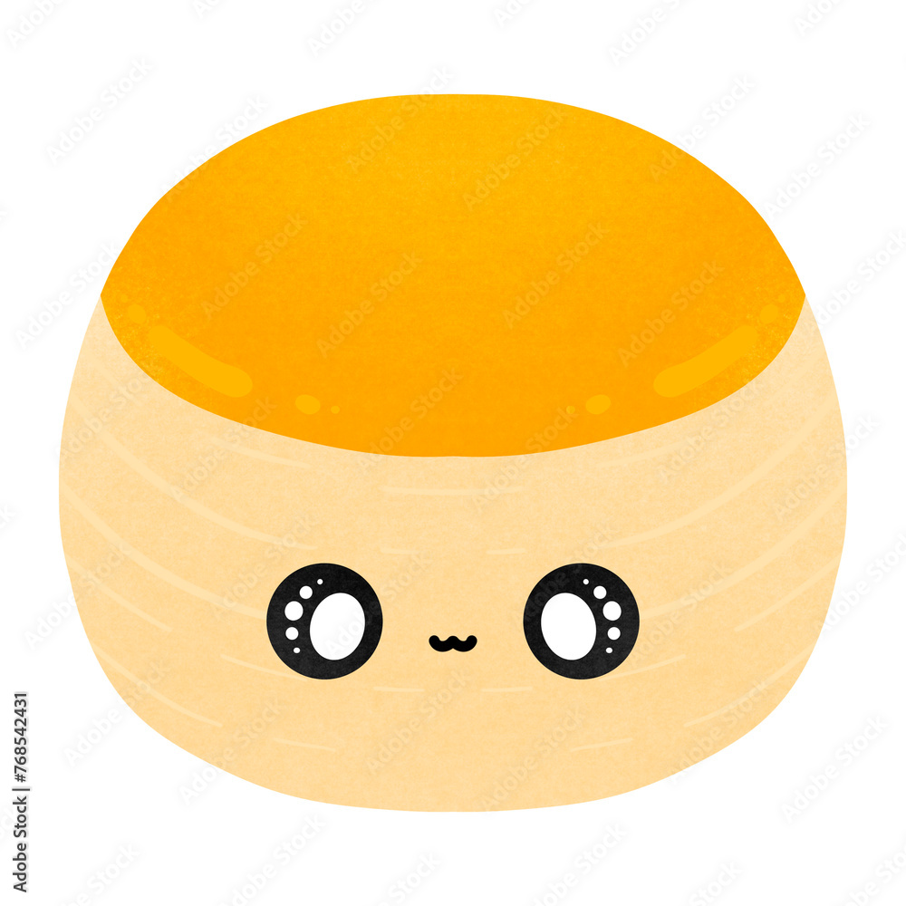 Cute Chinese Salted Egg Yolk Pastry Cartoon Cute Chinese Sweet Bun ...