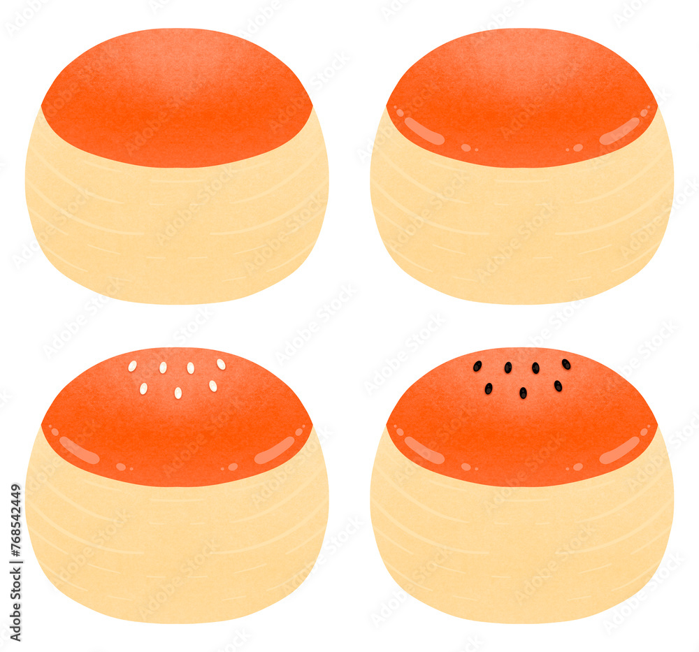 Chinese Salted Egg Yolk Pastry Cartoon Chinese Sweet Bun Cartoon Chinese Salted Egg Yolk Pastry Cartoon Chinese Sweet Bun Cartoon