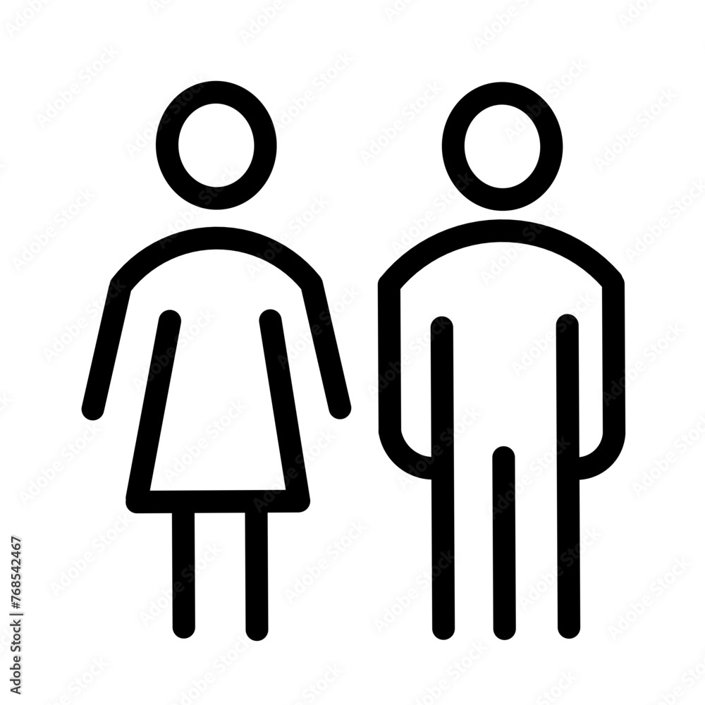 Simple Gender Related Vector Line Icons,Contains Icons like Public Toilet Sign, Avatars of different gender users, Male and female relationships. Simple Gender Related Vector Line Icons,Contains Icons like Public Toilet Sign, Avatars of different gender users, Male and female relationships.
