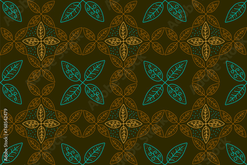 Batik Kawung is a batik motif whose shape is in the form of a circle similar to a kawung fruit which is neatly arranged geometrically. Seamless pattern background vector.