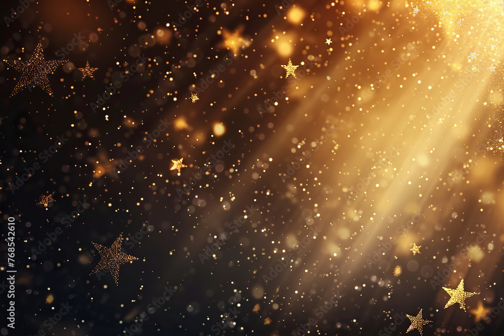 Generative ai on theme of beautiful starfall in sky, bright meteorites glow in atmosphere Generative ai on theme of beautiful starfall in sky, bright meteorites glow in atmosphere