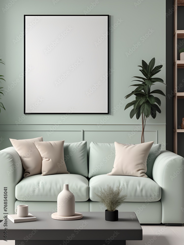 Poster frame mockup in home interior background, interior mockup design, frame mockup Poster frame mockup in home interior background, interior mockup design, frame mockup
