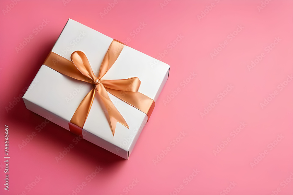 gift box with ribbon.Generative AI gift box with ribbon.Generative AI