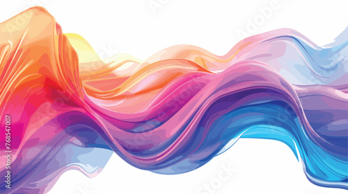 Vector illustration of a colorful fluid curves smoothl