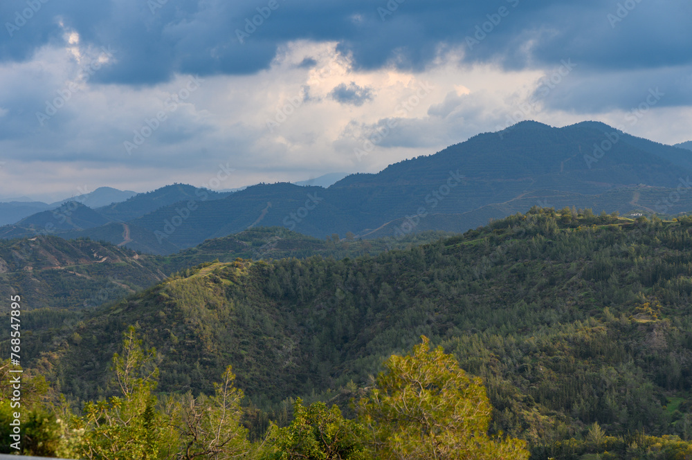 Troodos mountains Cyprus, aerial drone photo, picturesque place for hiking and cycling. natural beauty, Troodos mountains Cyprus, aerial drone photo, picturesque place for hiking and cycling. natural beauty,