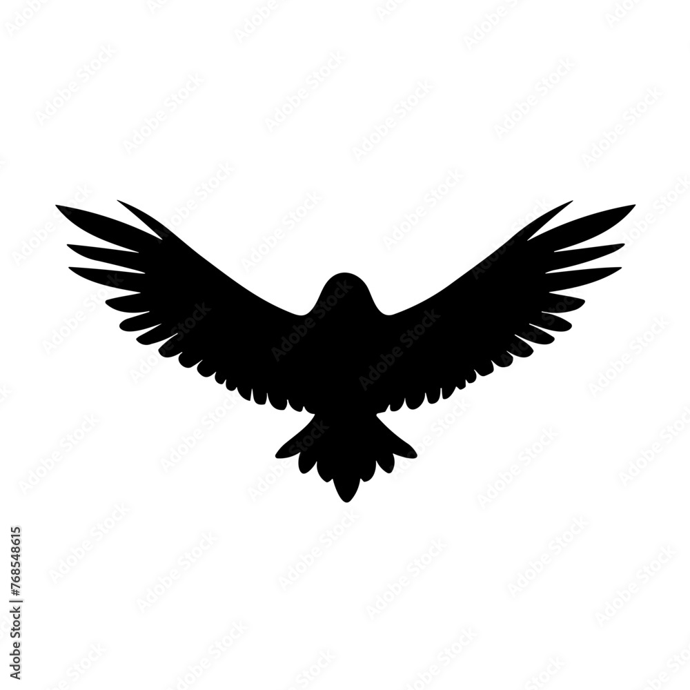 Obraz premium Simple eagle isolated black icon