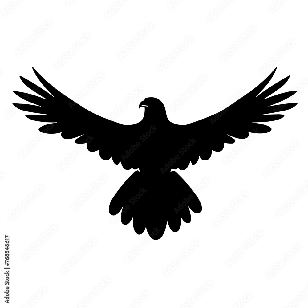 Obraz premium Simple eagle isolated black icon