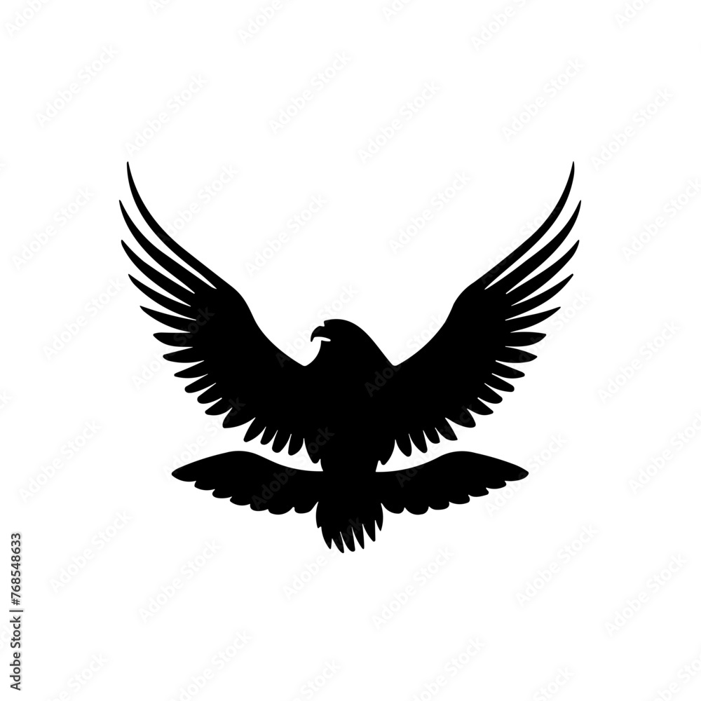 Obraz premium Simple eagle isolated black icon