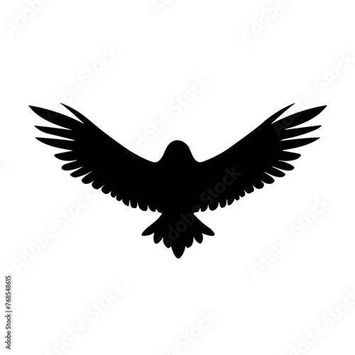 Simple eagle isolated black icon