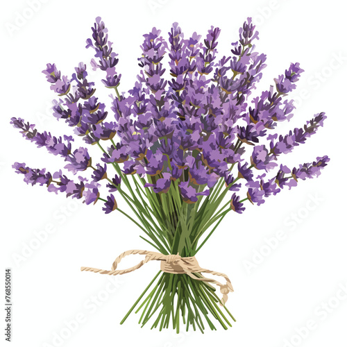 Fototapeta Naklejka Na Ścianę i Meble -  Lavender Bouquet Clipart clipart isolated on white background