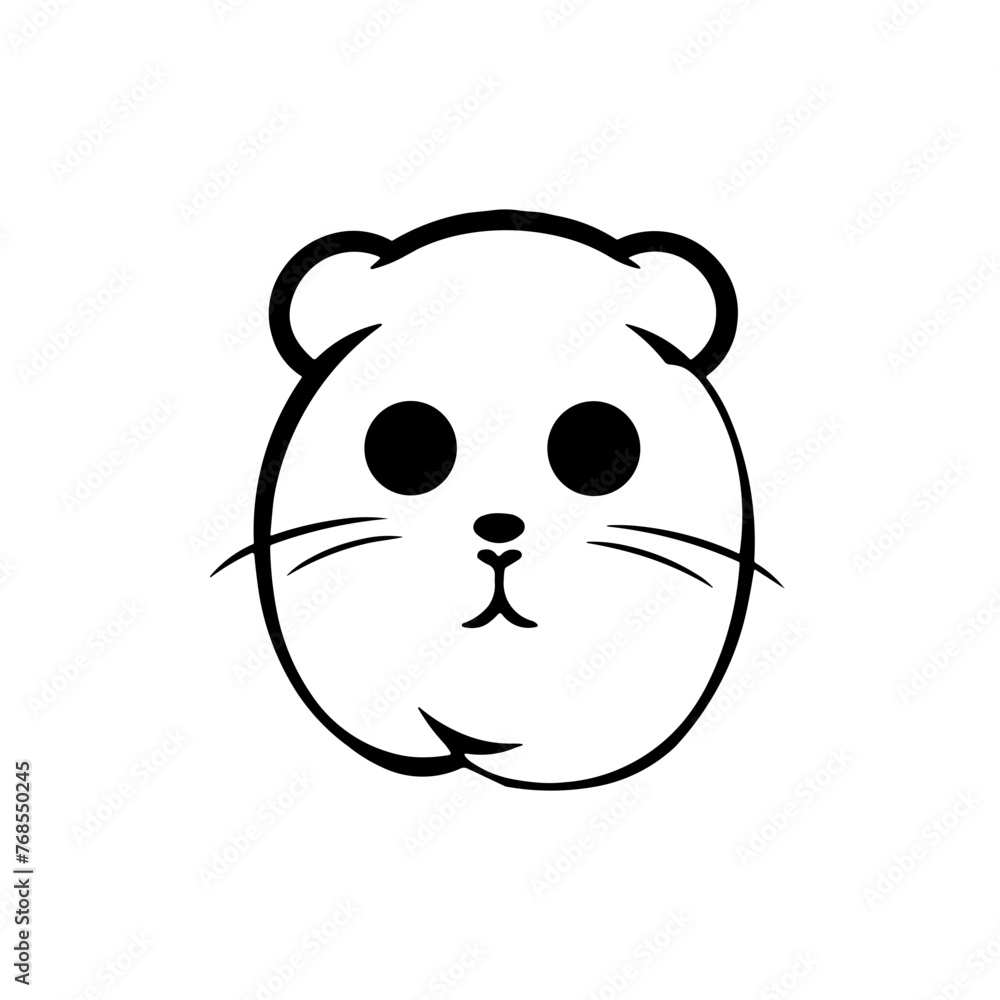 Simple hamster isolated black icon Simple hamster isolated black icon
