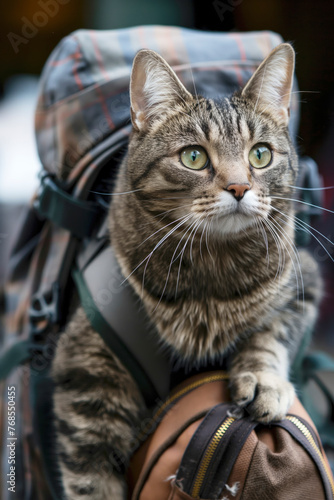 Cat hiking