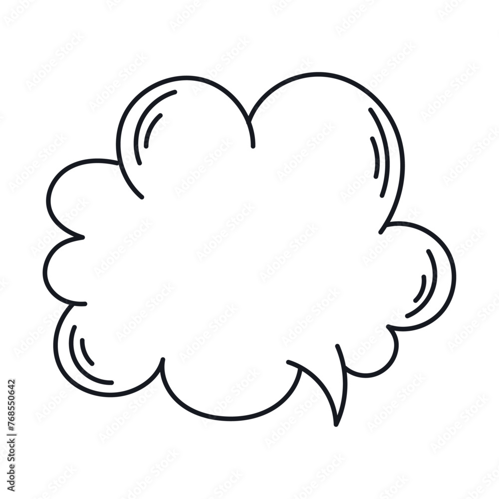 Vector speech bubble icon flat design isolated white background Vector speech bubble icon flat design isolated white background