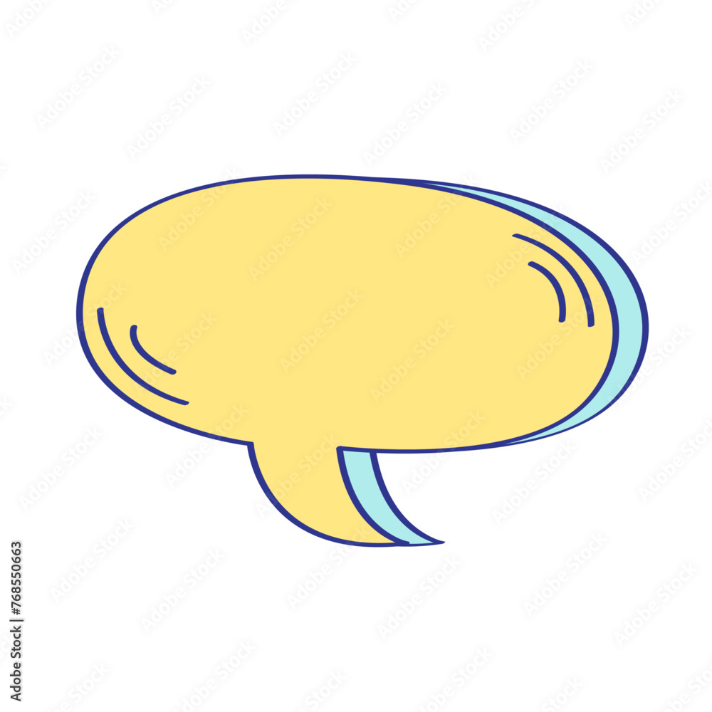 Vector speech bubble icon flat design isolated white background Vector speech bubble icon flat design isolated white background