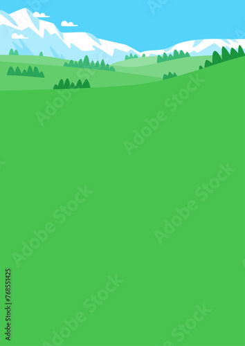 mountain range and plateau landscape