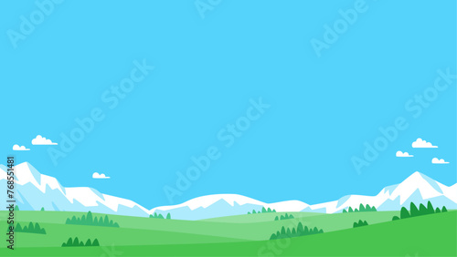 mountain range and plateau landscape