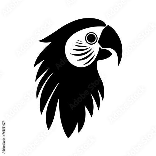 Simple parrot isolated black icon