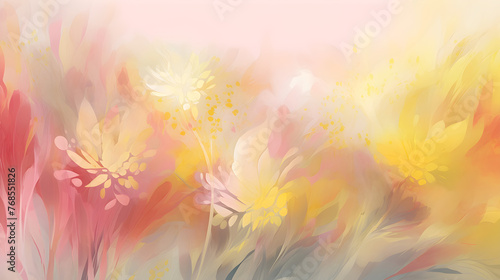 light soft pink floral abstract background