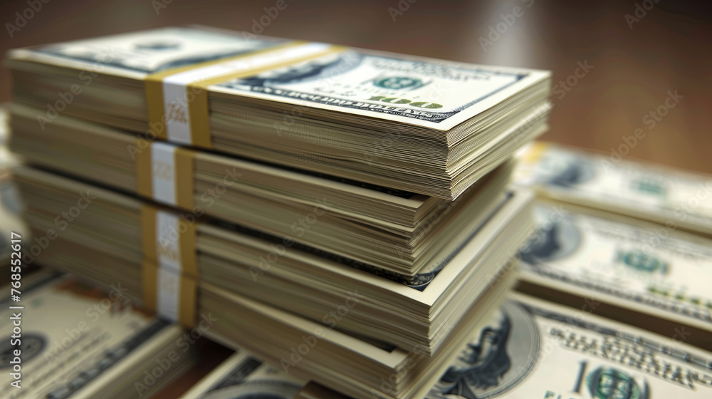 Stack of Dollar Bills Money Cash Stack of Dollar Bills Money Cash