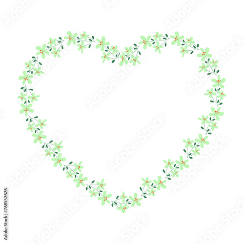 vector hand drawn flat design hearts border and frame