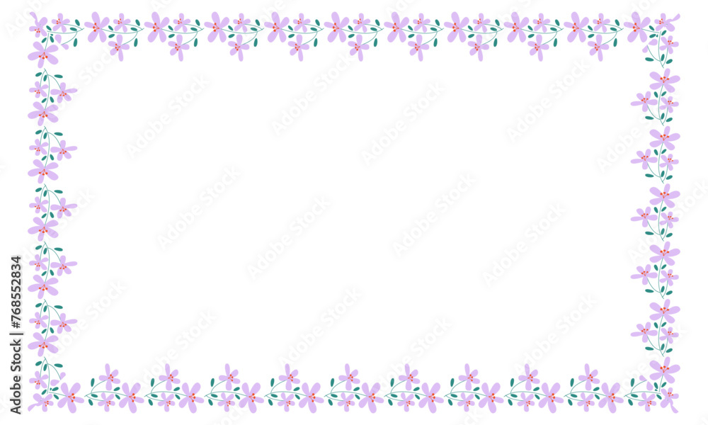vector hand-drawn spring floral frame concept vector hand-drawn spring floral frame concept