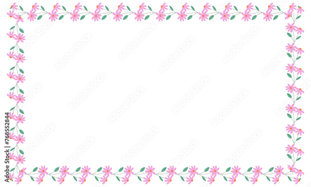 vector hand-drawn spring floral frame concept vector hand-drawn spring floral frame concept