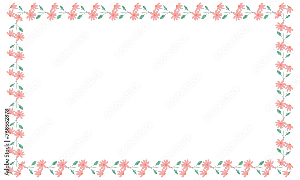 vector hand-drawn spring floral frame concept vector hand-drawn spring floral frame concept