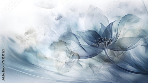 blue floral abstract background