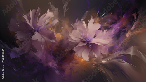 dark soft abstract floral background