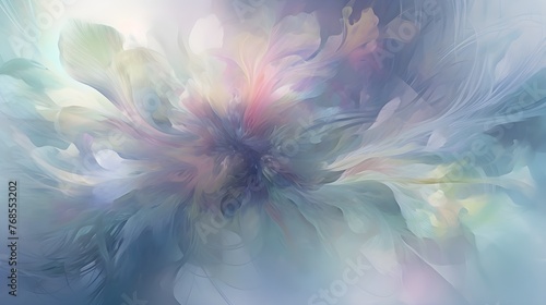 soft dreamy fantasy abstract background with flowers