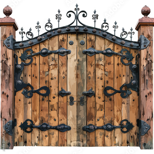 Rustic Gates Clipart clipart isolated on white background