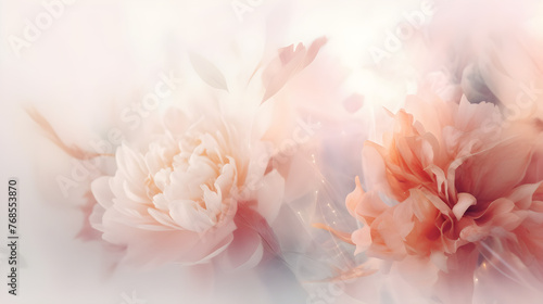 light soft pastel rose abstract floral background © LV