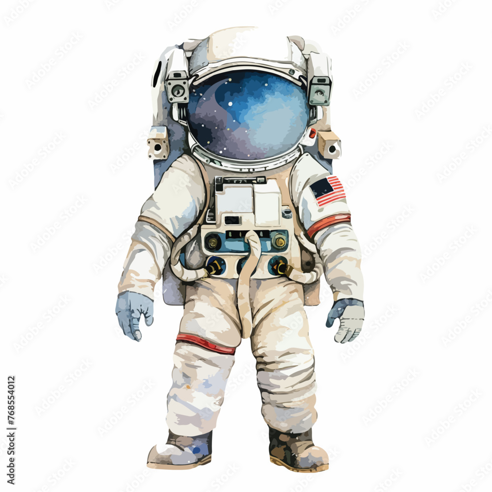 Space Watercolor Clipart Astronaut Blue Baby Boy clip