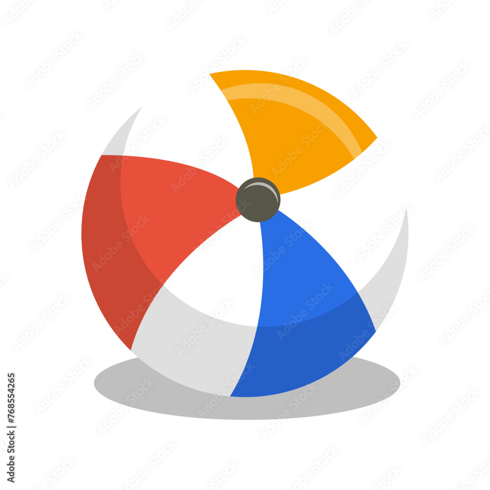 Obraz premium vector inflatable beach ball on white