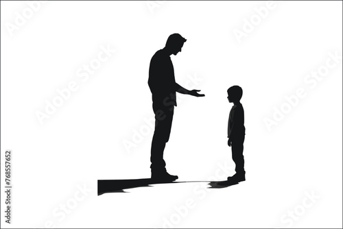 Father's Day, Father and Child, Dad, Parenting, Family, Love, Bonding, Silhouette, Black, Simple, Clean, Solid, Silhouette Art, Fatherhood, 
