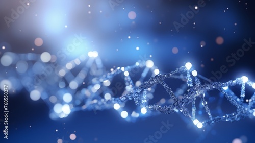 3d dna molecules in medical science background for research, education, and scientific exploration
