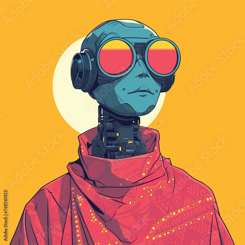 A futuristic humanoid Illustration
