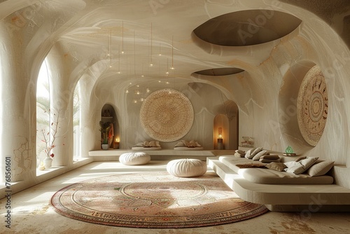 An interior design concept that centers around a mandala