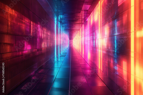 Color Wave Grid  Futuristic geometric design with fractal energy and digital art style. 
