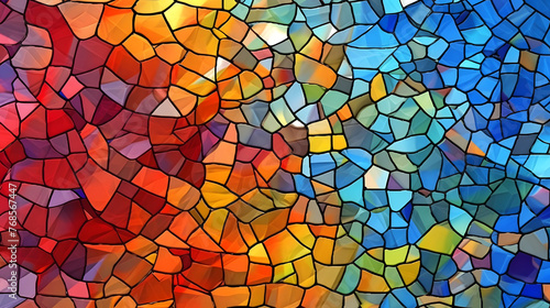 Stained glass mosaic gem abstract graphic poster web page PPT background