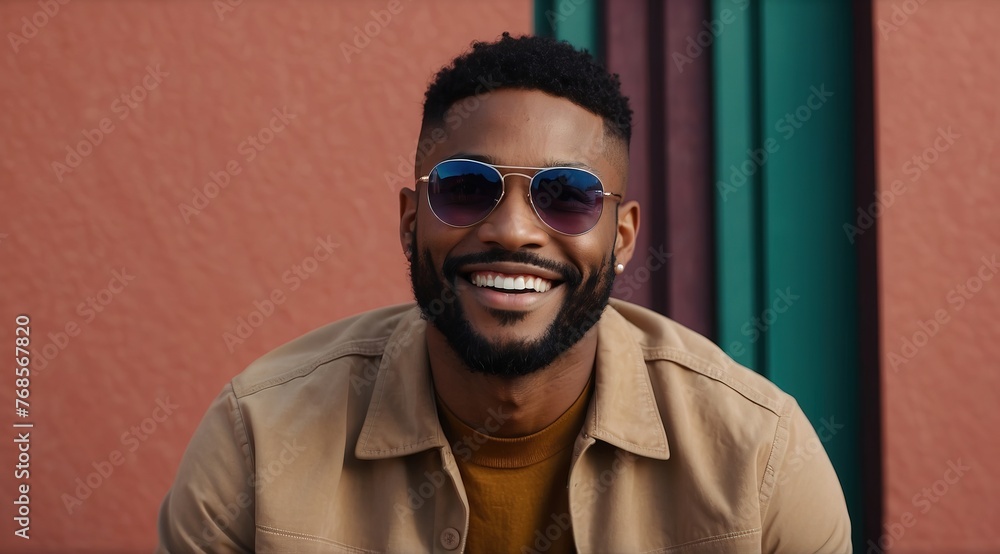 Fototapeta premium Studio shot of an Attractive handsome smiling man looking at the camera