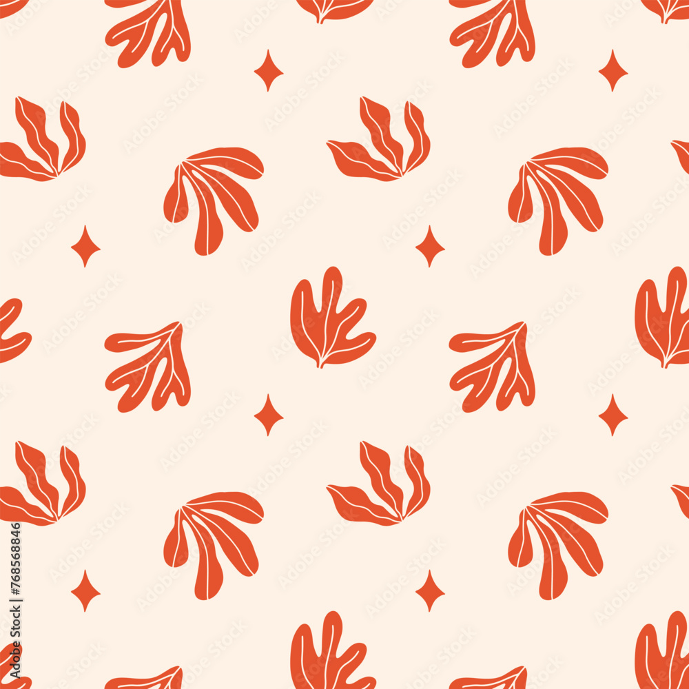 Abstract Botanical Floral Seamless Pattern Abstract Botanical Floral Seamless Pattern