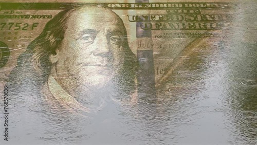 Money under water, finance and economy concept